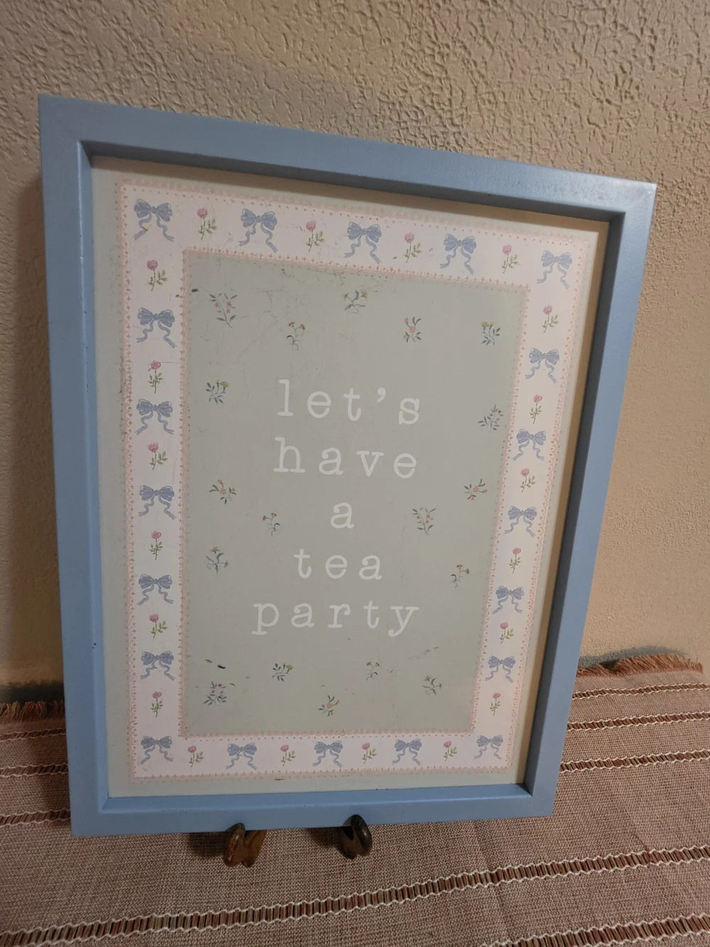 Hobby Lobby Pink & Blue Bunny Framed Art Set